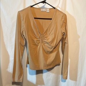 Energie Tan Ruched Long Sleeve Blouse